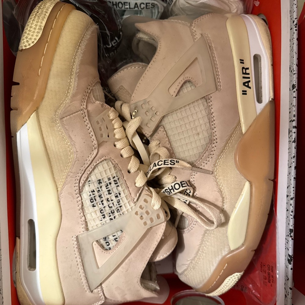 Off-White Beige Athletic Shoes